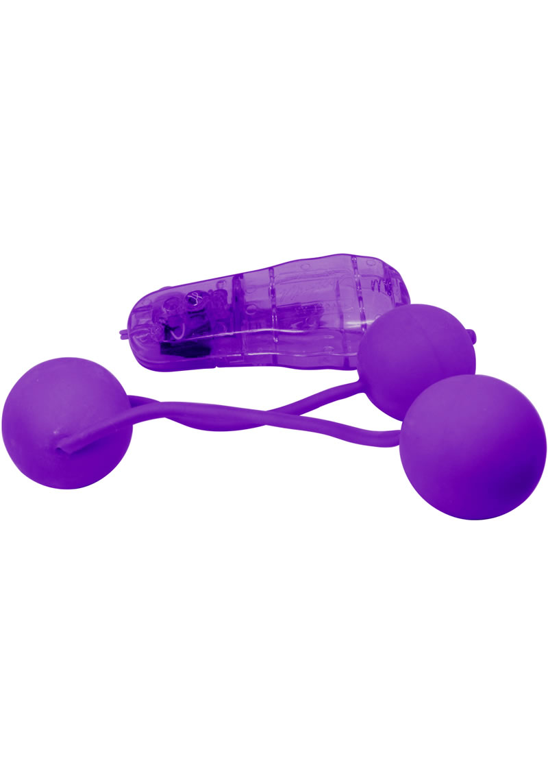 Real Skin Vibrating Ben Wa Balls Purple