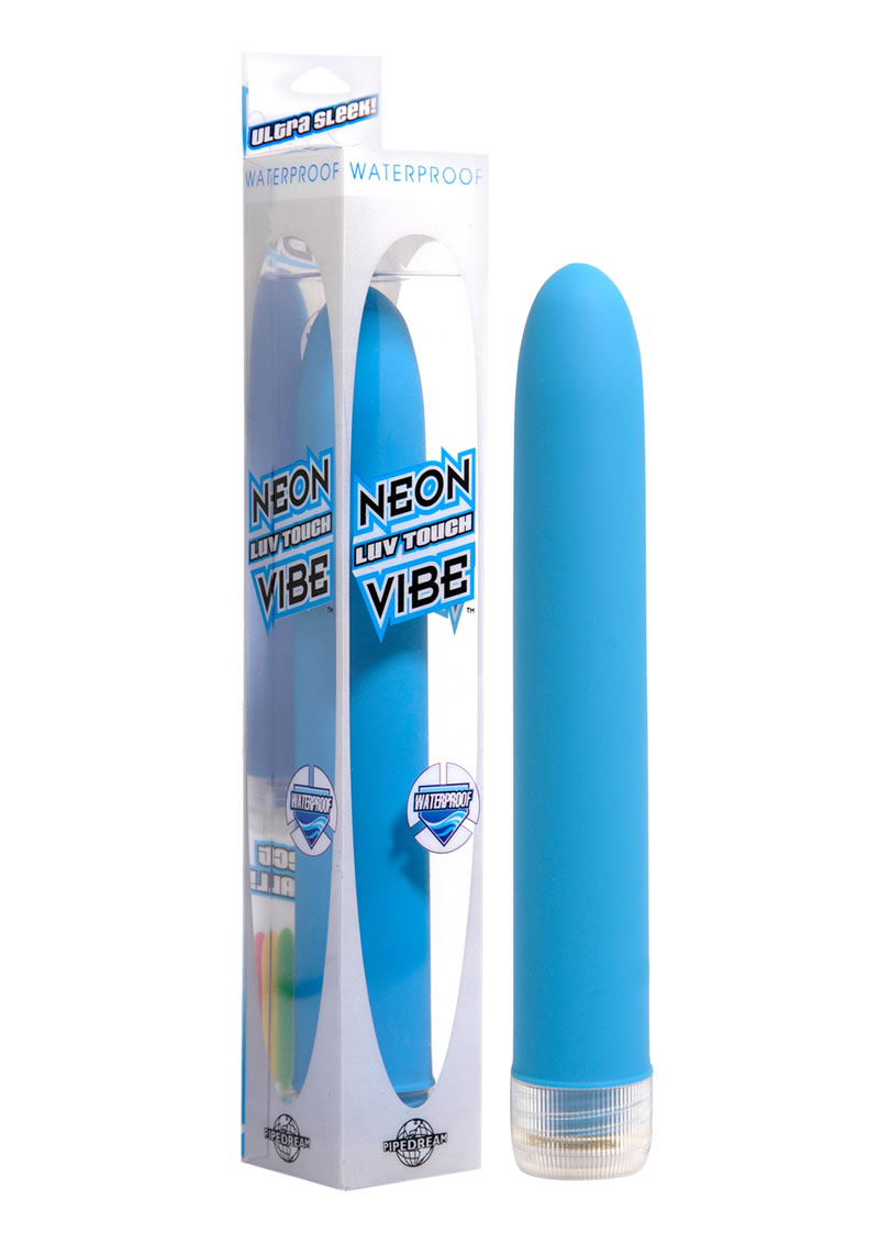 Neon Luv Touch Vibrator Waterproof 6.75 Inch Blue