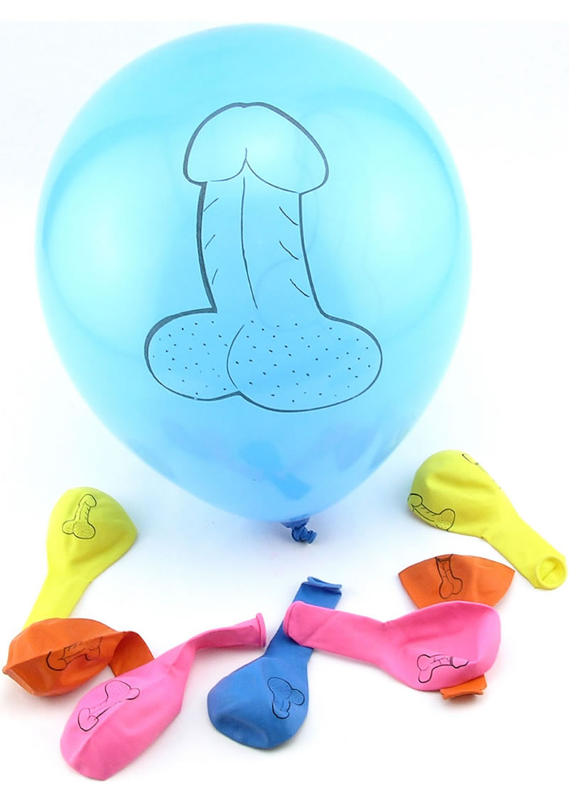 Bachelorette Party Favors X Rated Pecker Balloons 8 Pieces Assorted Colors