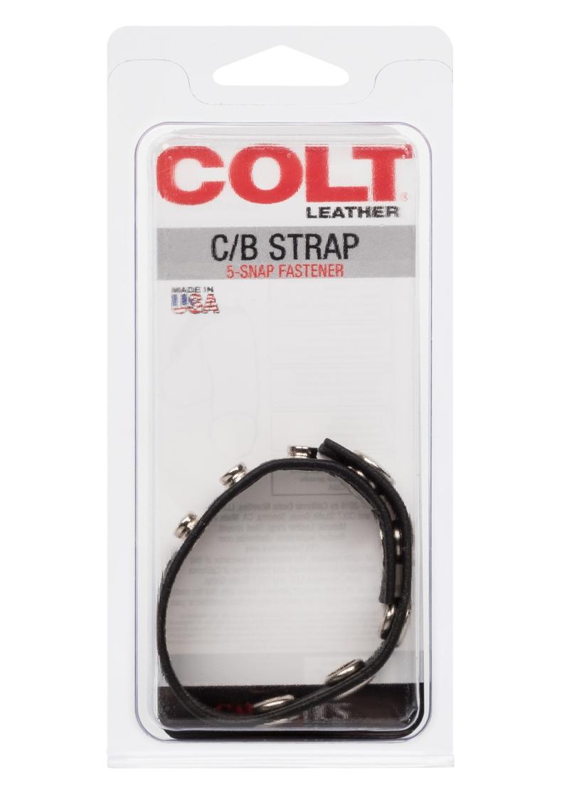 COLT LEATHER COCK and BALLS 5 SNAP FASTENER
