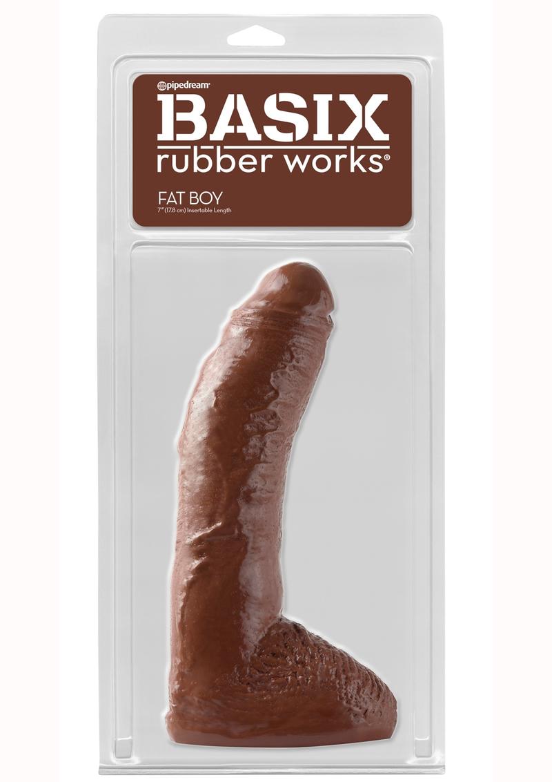 Basix Rubber Works Fat Boy Dong 10 Inch Brown