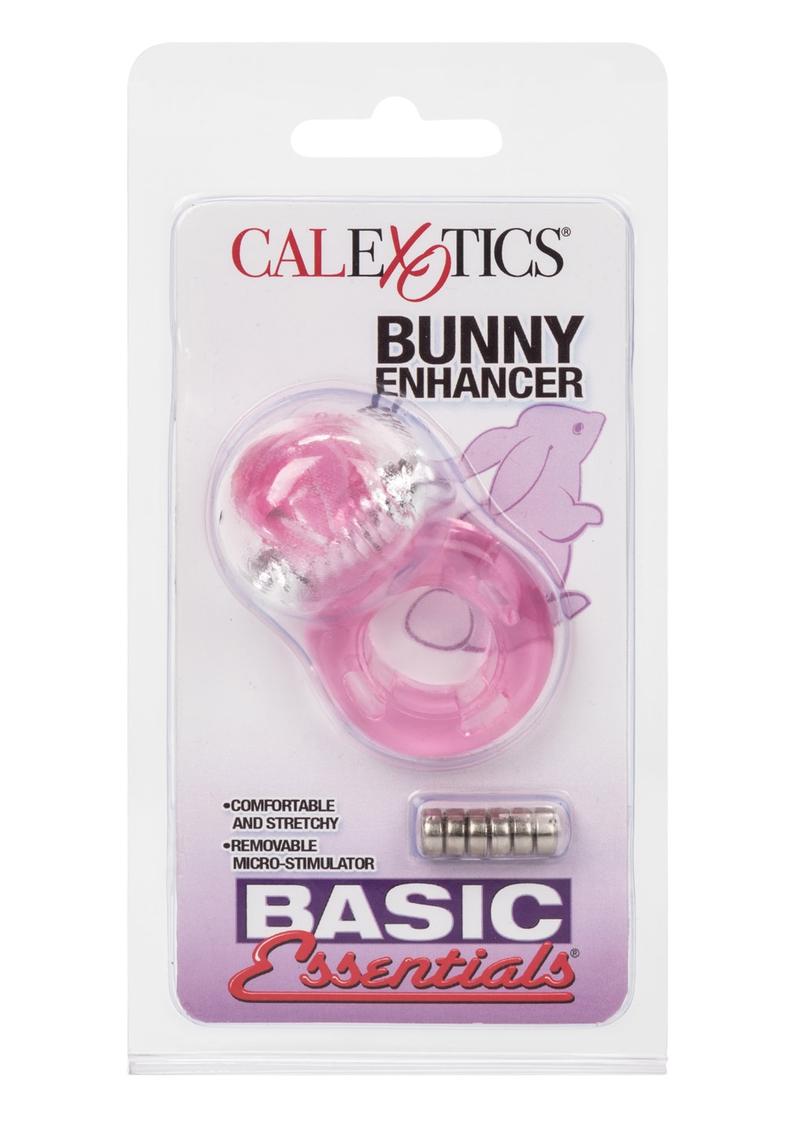 Basic Essentials Bunny Enhancer With Removable Stimulator Pink