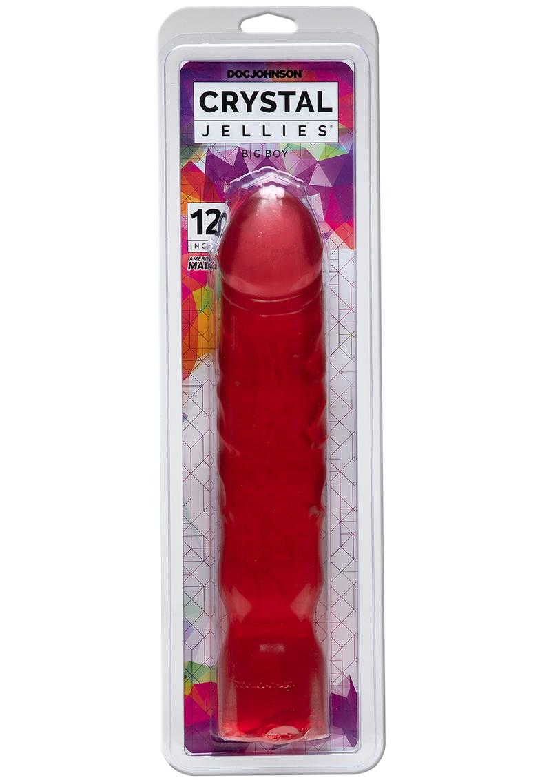 Crystal Jellies Big Boy Dong Sil A Gel 12 Inch Pink