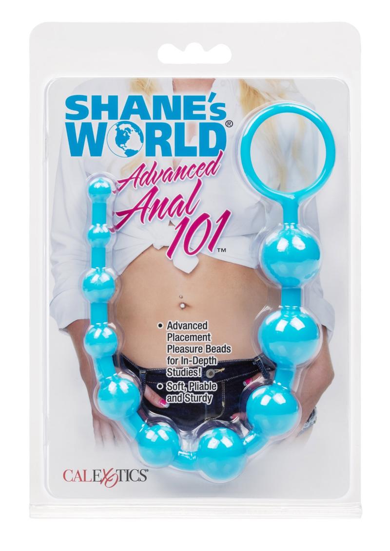 Shanes World Advanced Anal 101 Graduated Anal Beads 10.75 Inch Blue
