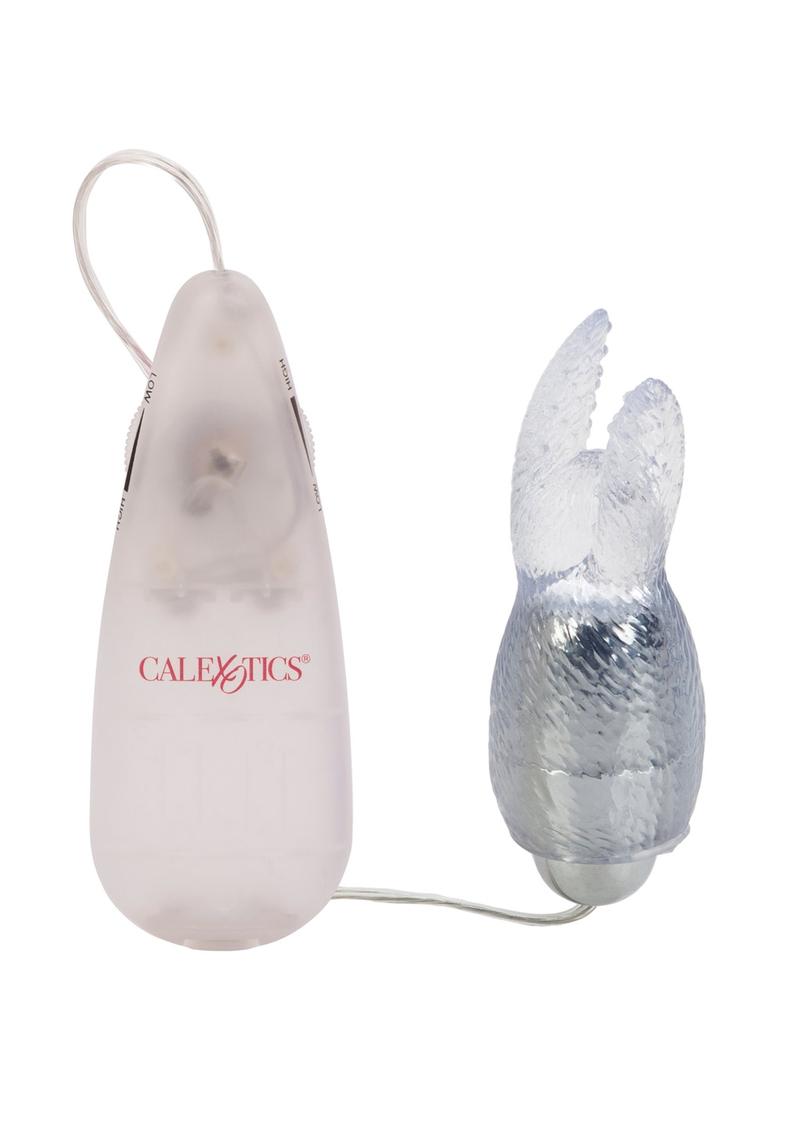 High Intensity Snow Bunny Stimulator With Removable Bunny Teaser Multispeed 3.75 Inch Clear