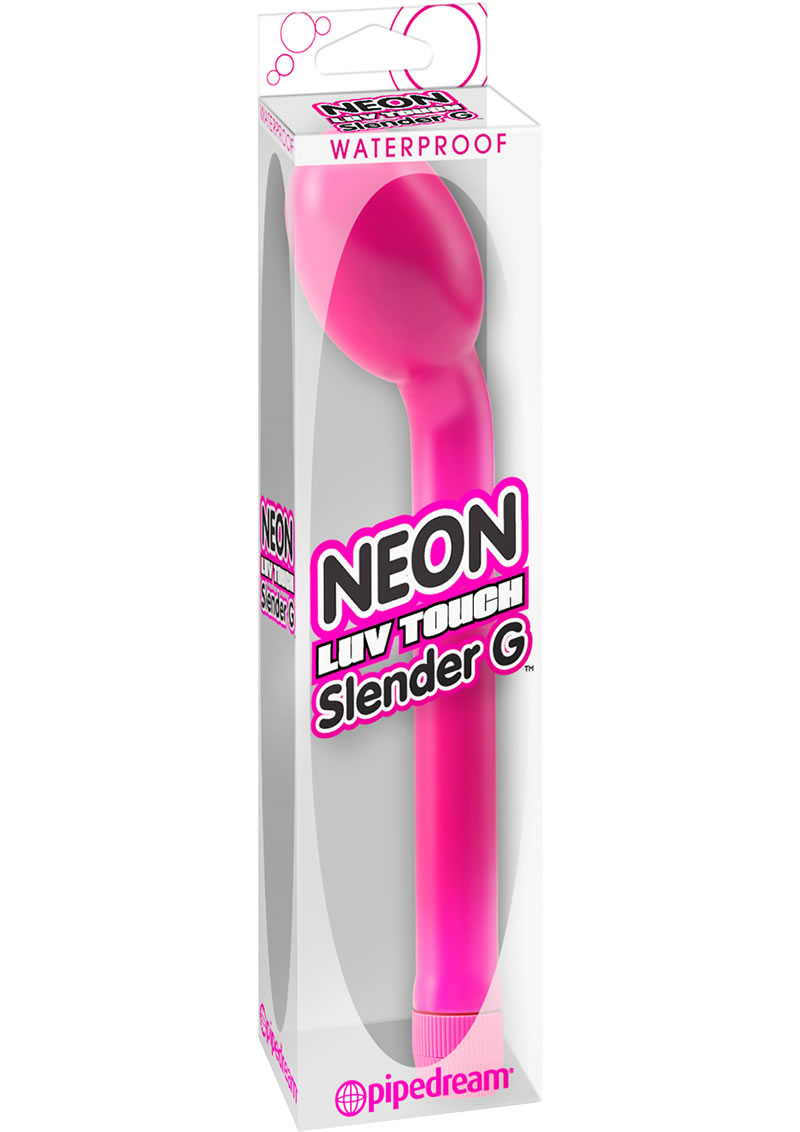 Neon Luv Touch Slender G Vibrator Waterproof 7.25 Inch Pink