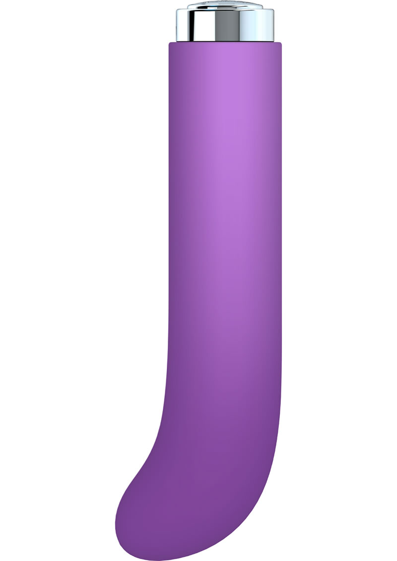 Key Charms Curve Silicone Vibrator Waterproof 4 Inch Lavender