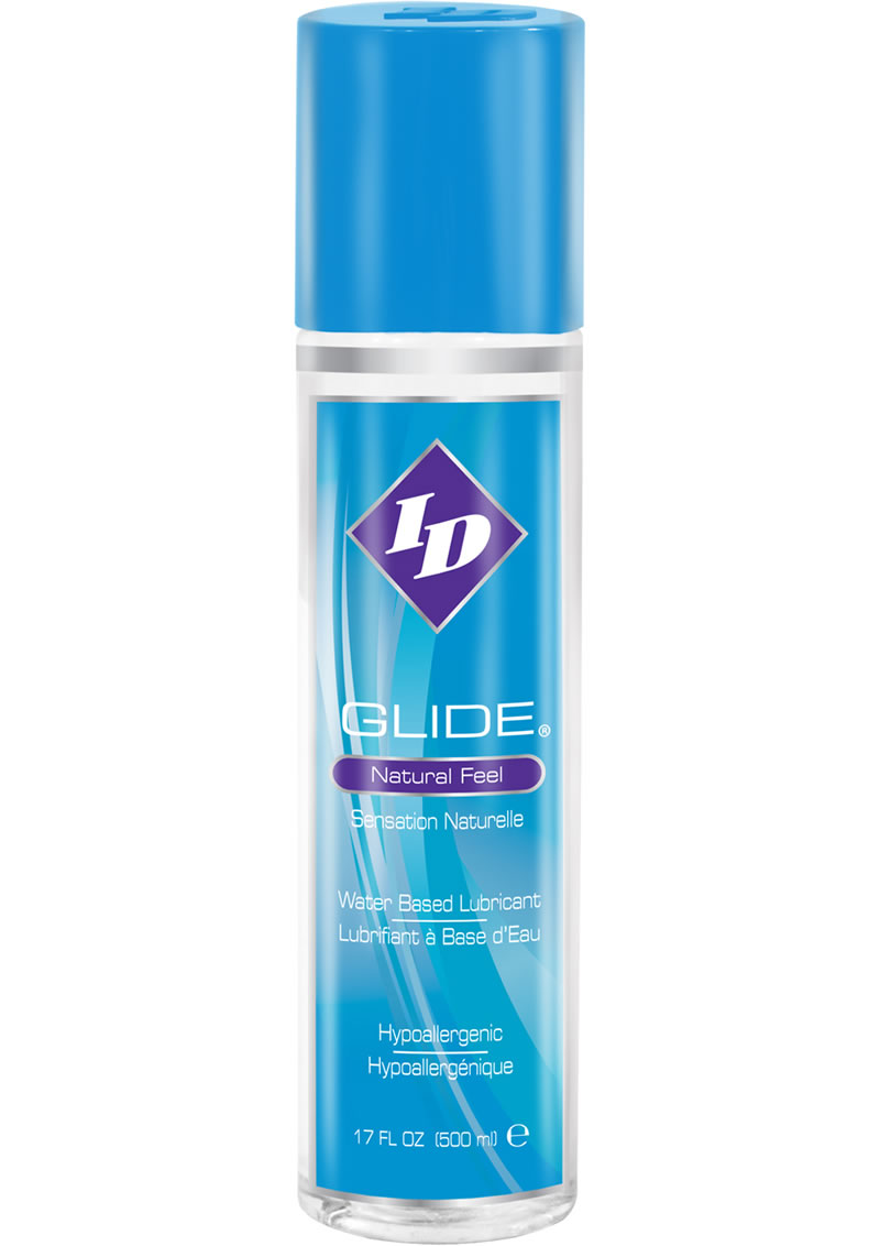 ID Glide Natural Feel Water Based Lubricant Pump 17 Ounces