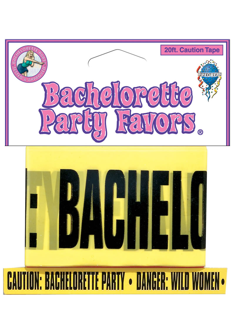 Bachelorette Party Favors Caution Tape Yellow 20 Feet