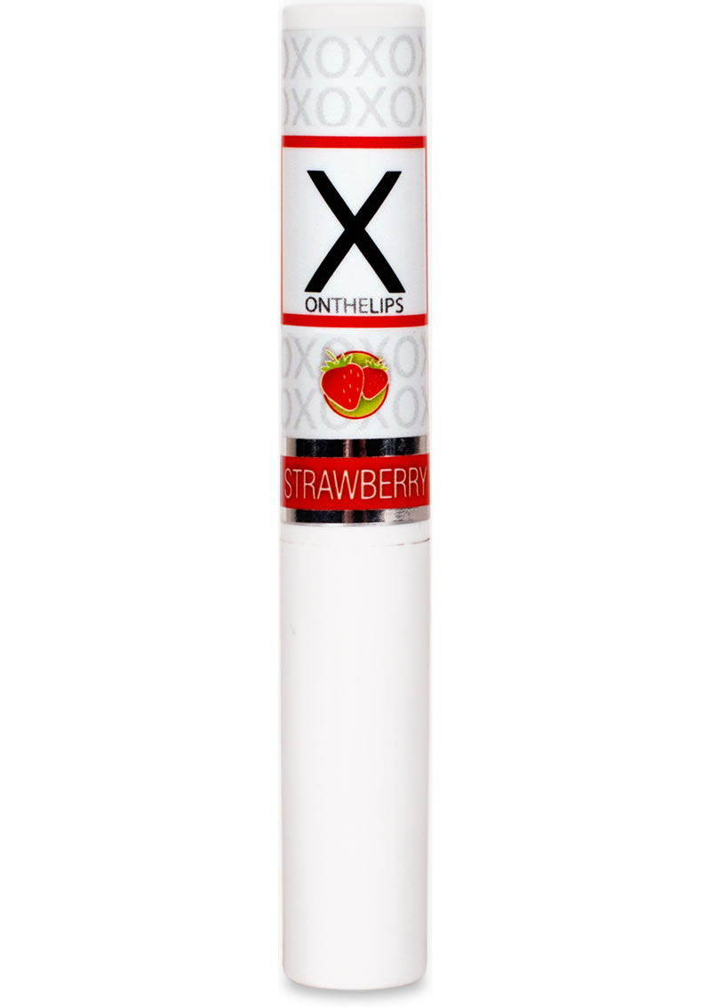 X On The Lips Buzzing Lip Balm With Pheromones Sizzling Strawberry Flavor .75oz
