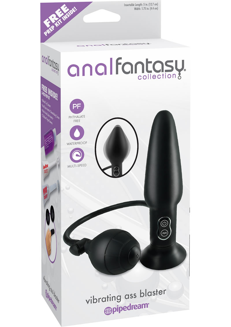 Anal Fantasy Collection Vibrating Ass Blaster Expander Waterproof Black 5 Inch