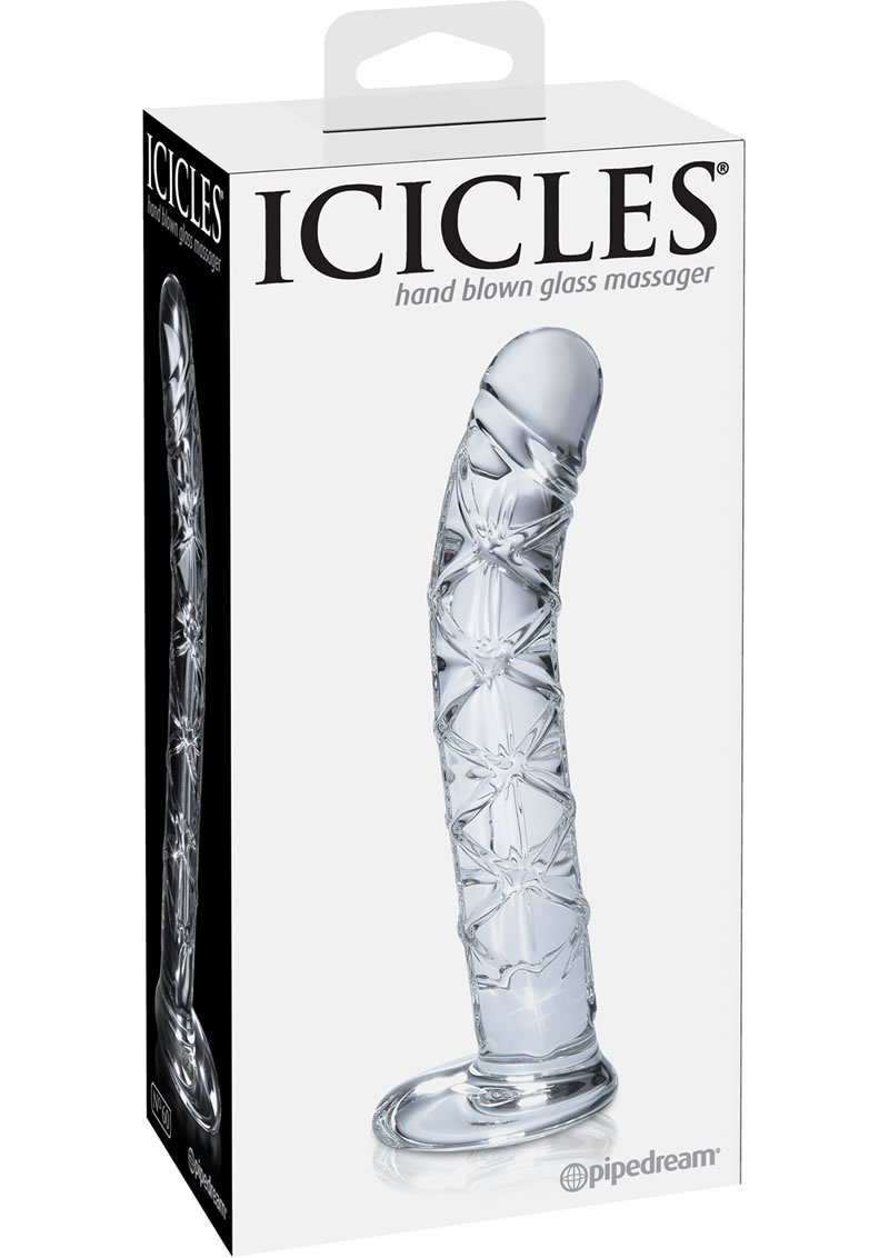 Icicles No 60 G-Spot And P-Spot Glass Probe Clear 6 Inch