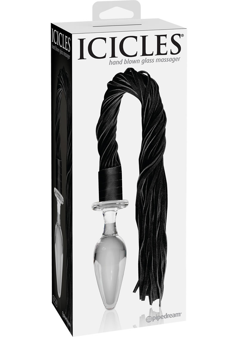 Icicles No 49 Glass Anal Plug With Flogger 23.5 Inch