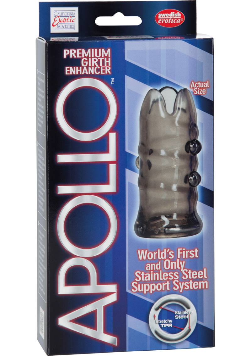 Apollo Premium Girth Enhancer Sleeve Smoke 3.5 Inch