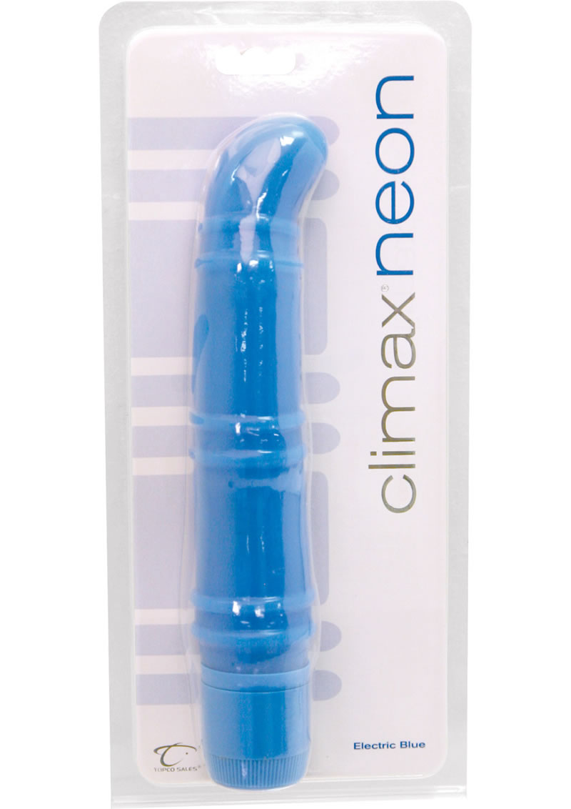 Climax Neon Vibrator Waterproof Electric Blue 7.5 Inch