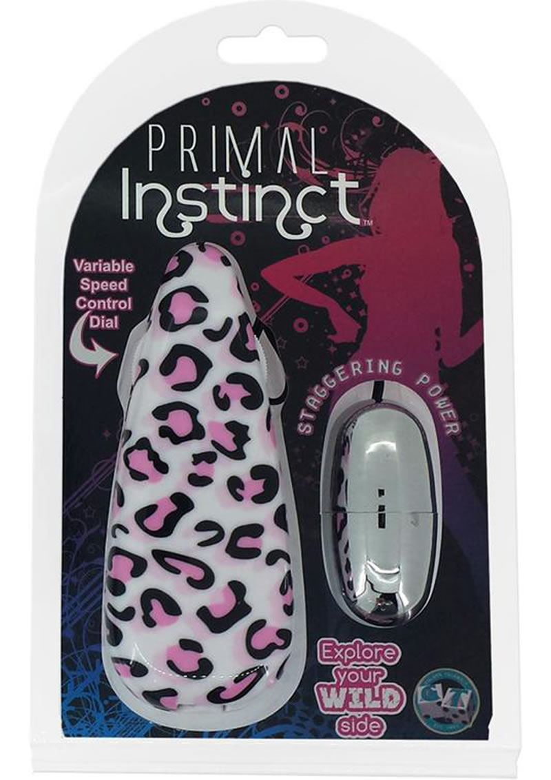 Primal Instinct Wired Remote Control Bullet Leopard Print Pink