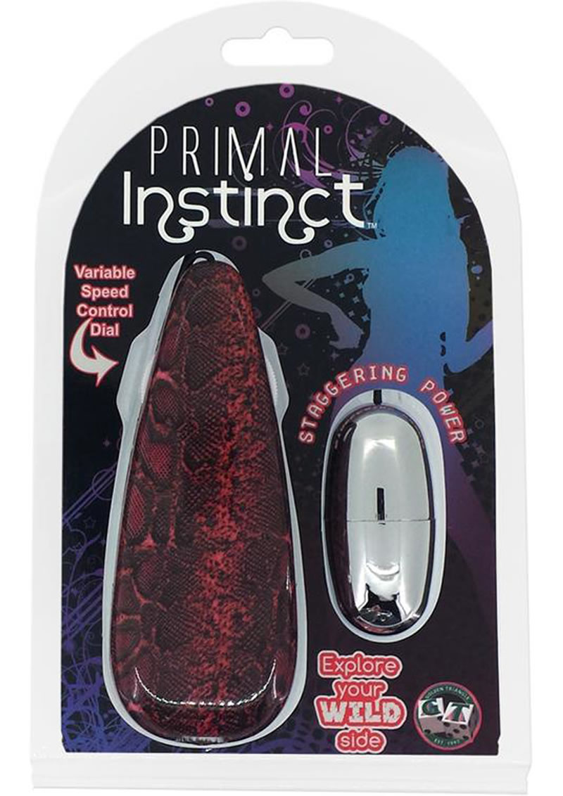 Primal Instinct Wired Remote Control Bullet Snake Print Red