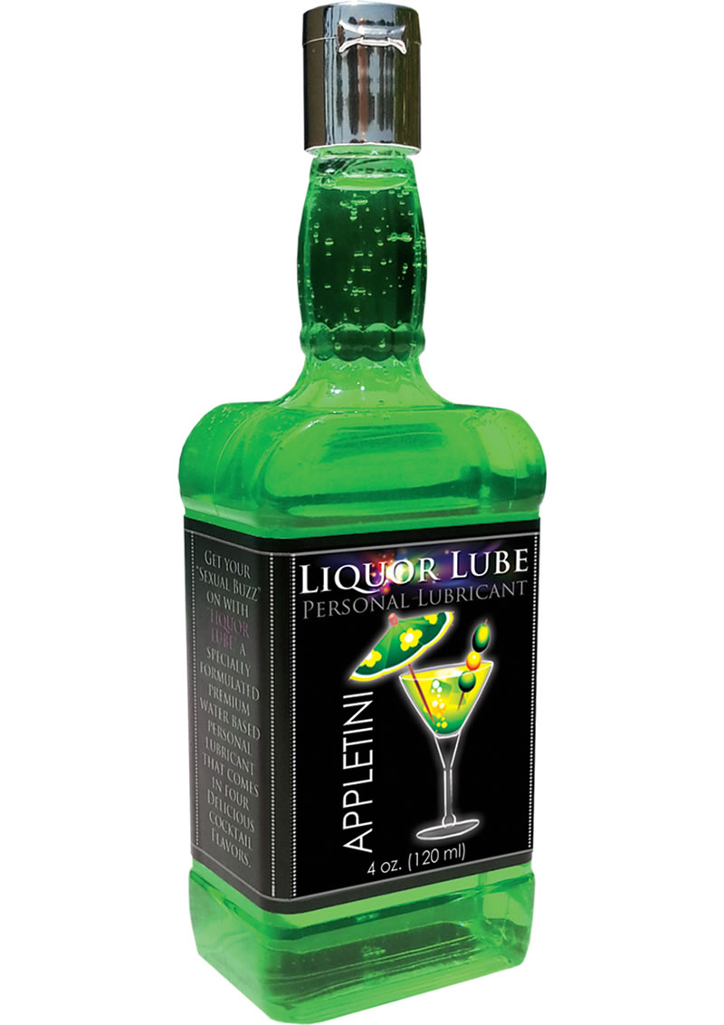 Liquor Lube Water Based Flavored Personal Lubricant Appletini 4 Ounce