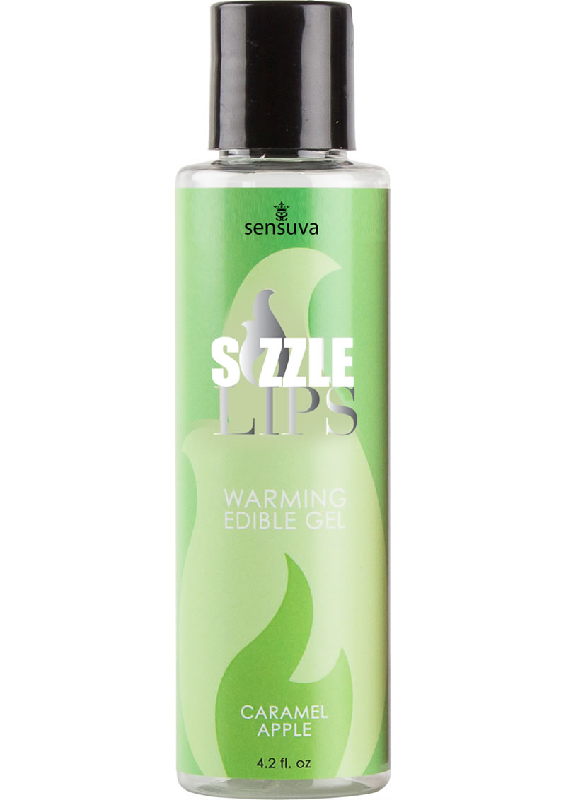 Sensuva Sizzle Lips Warming Edible Gel Caramel Apple Flavor 4.2oz