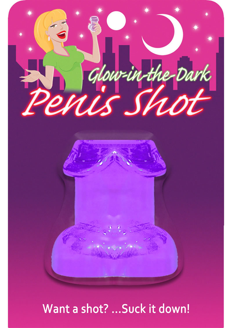 Glow In The Dark Penis Shot Glass Purple