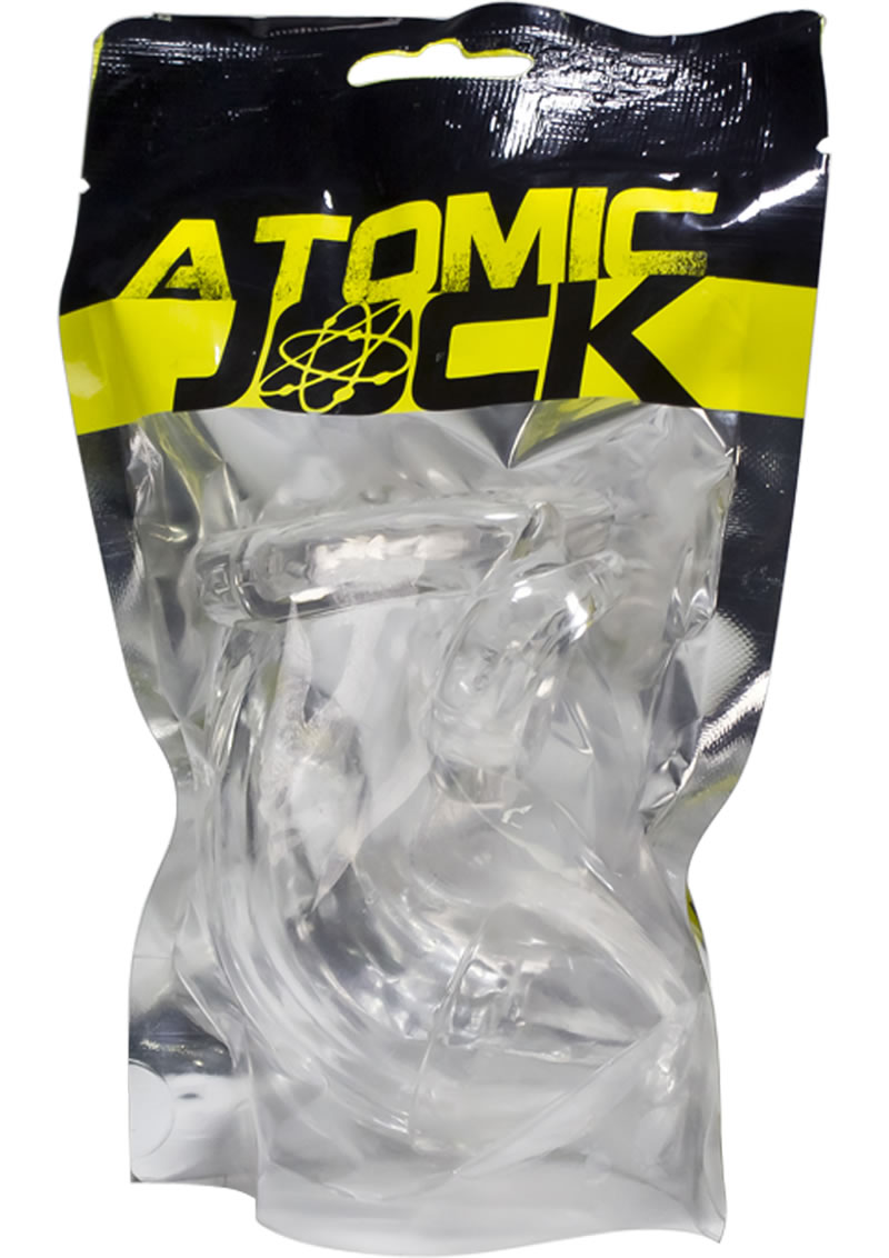 Atomic Jock Cock Lock TPR Chastity With Cock Ring Clear