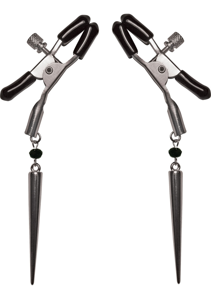 Sex And Mischief Silver Spears Adjustable Nipple Clips
