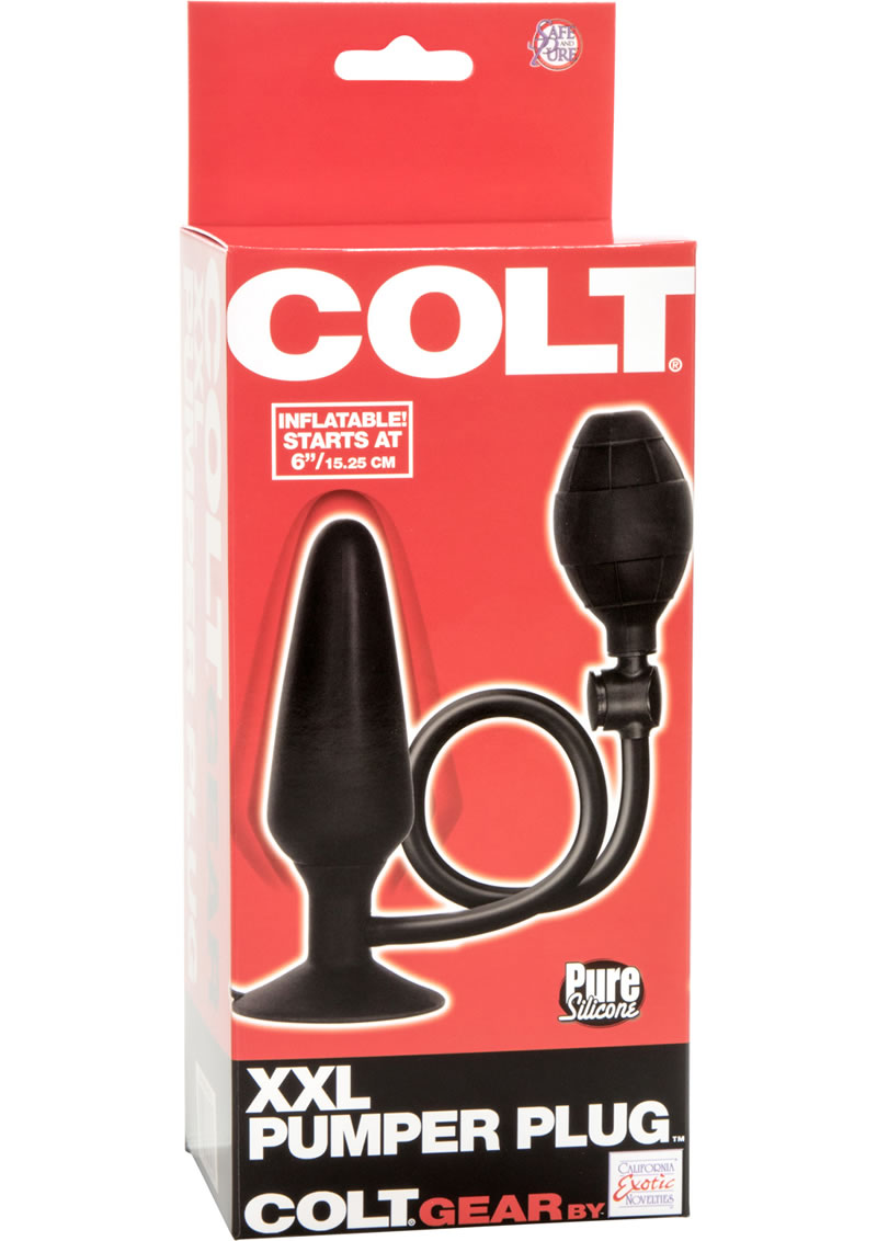 Colt XXL Pumper Plug Silicone Anal Expander Black