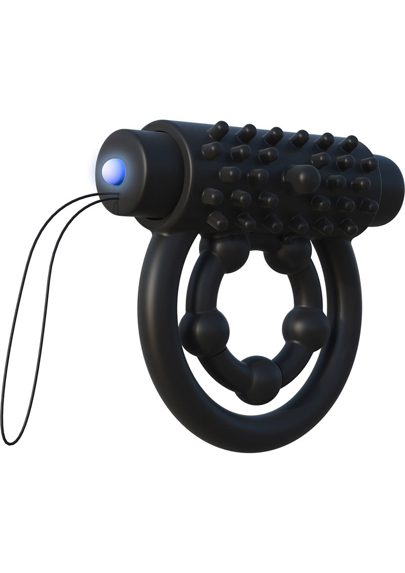 Fantasy C Ringz Remote Control Performance Pro Vibrating Silicone Cockring Waterproof Black