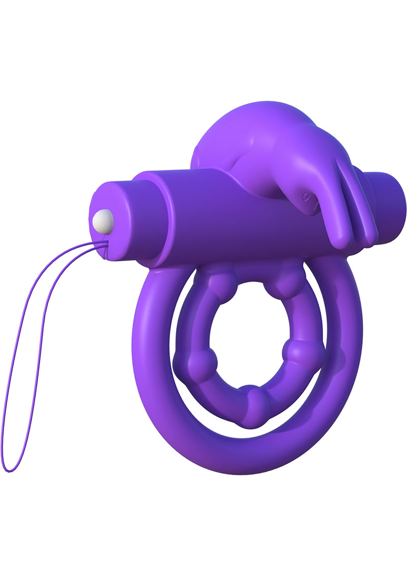 Fantasy C-ringz Remote Control Rabbit Cock Ring Silicone Purple