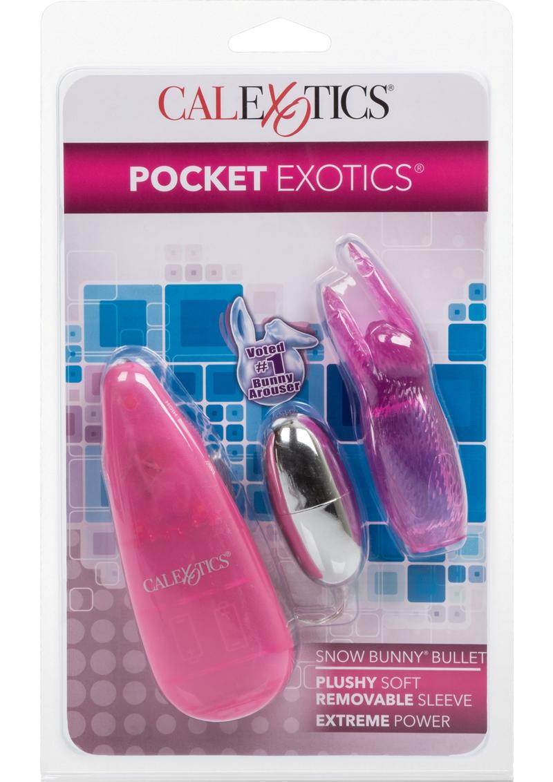 Pocket Exotics Snow Bunny Bullet Pink 4 Inch