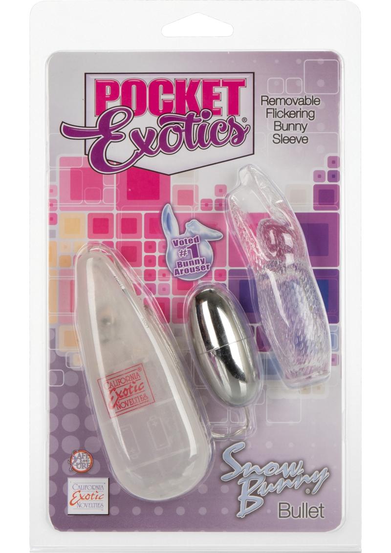 Pocket Exotics Snow Bunny Bullet Clear 4 Inch