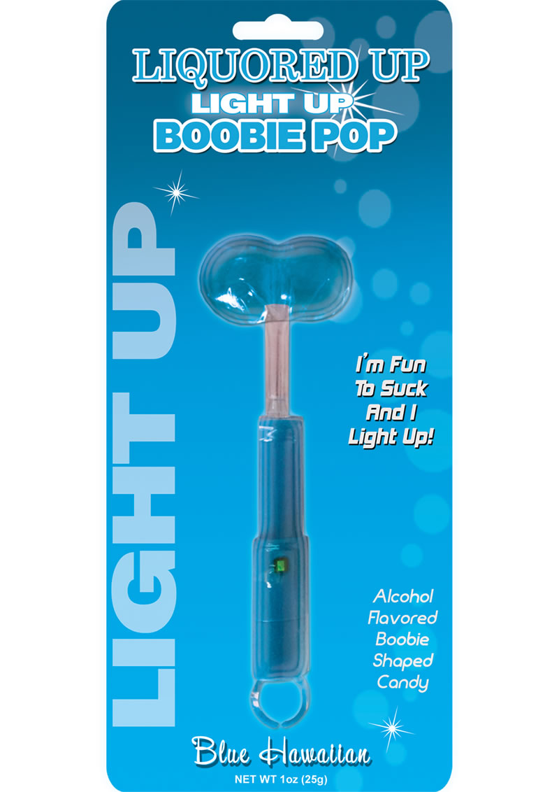 Liquored Up Light Up Boobie Pop Lollipop Blue Hawaiian