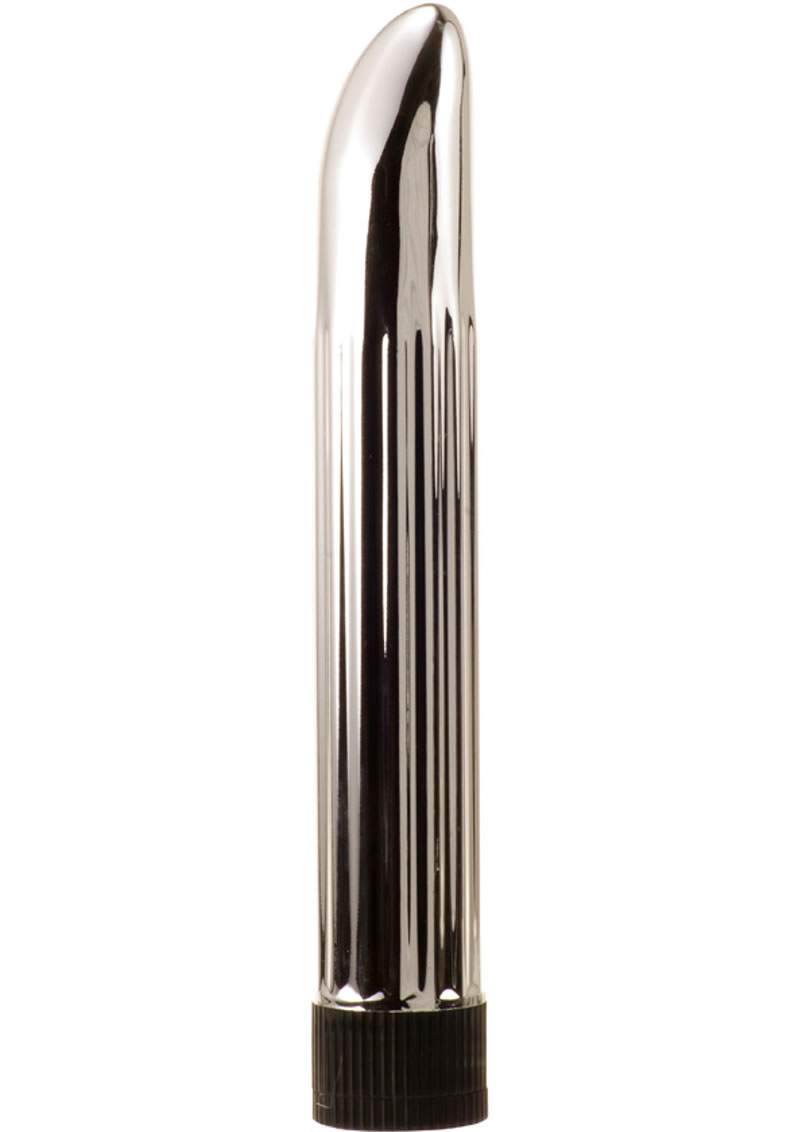 Minx Sensuous Ribbed Vibrator Silver 6 Inche