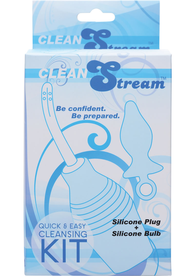 Clean Stream Silicone Plug and Silicone Bulb Cleansing Kit Black