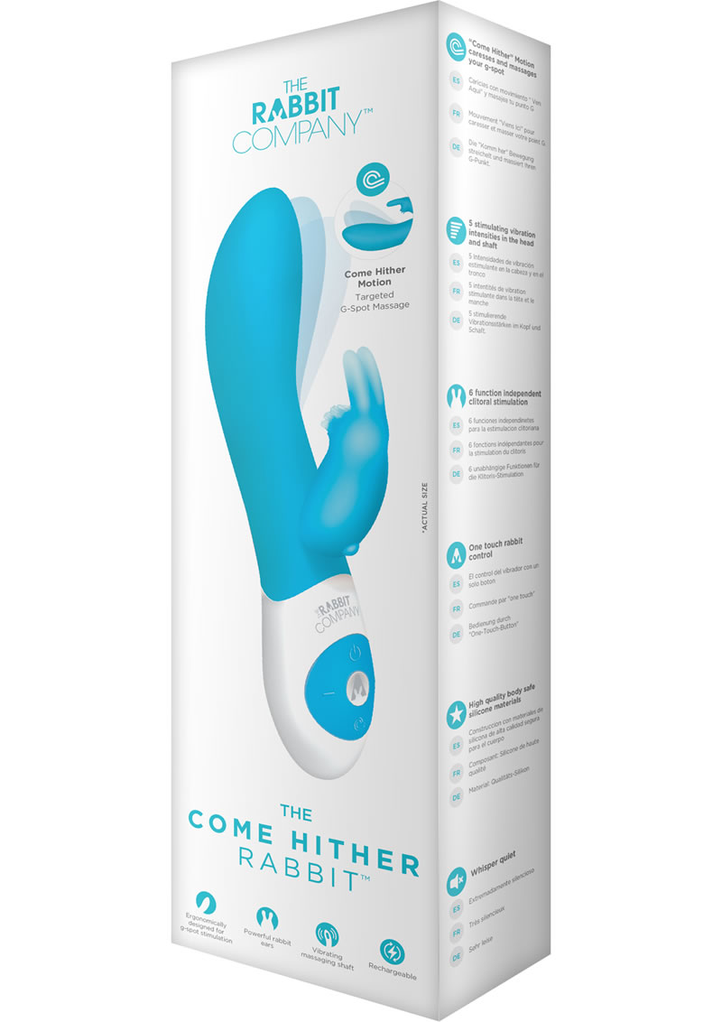 The Come Hither Silicone Rabbit Waterproof Blue