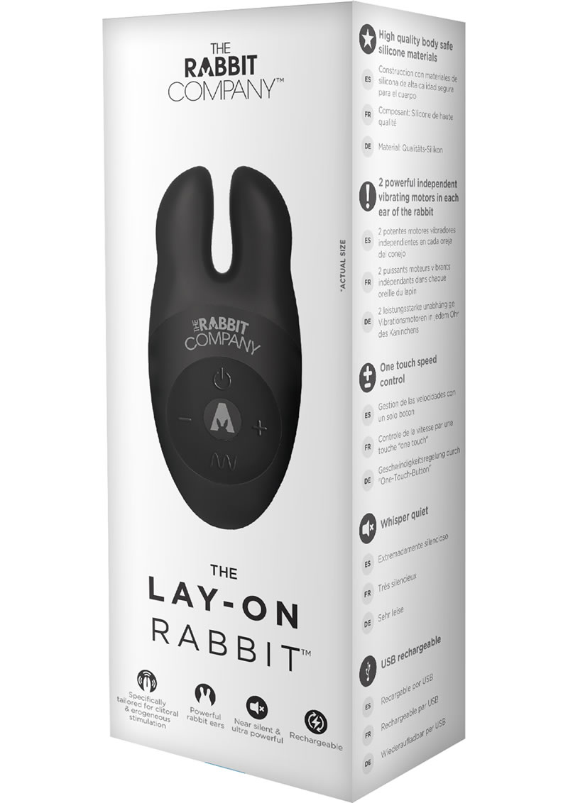 The Lay On Silicone Rabbit Vibe Black