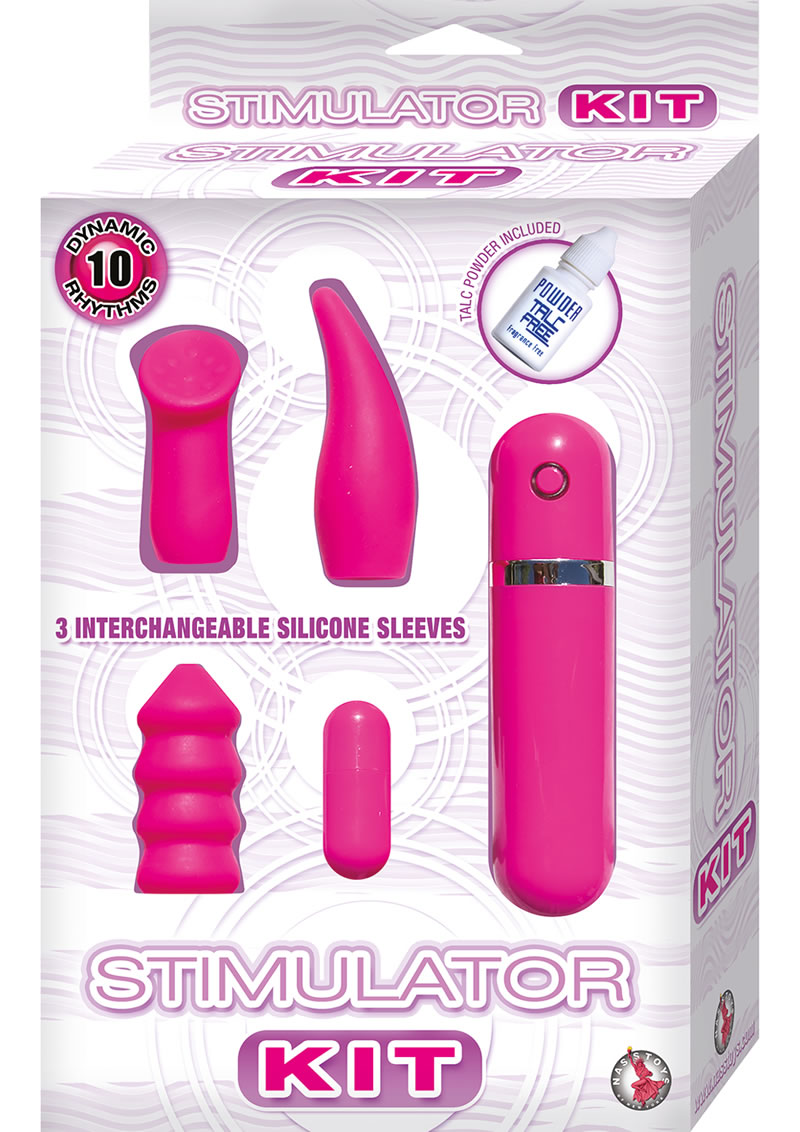 Stimulator Kit Bullet With 3 Sleeves Pink