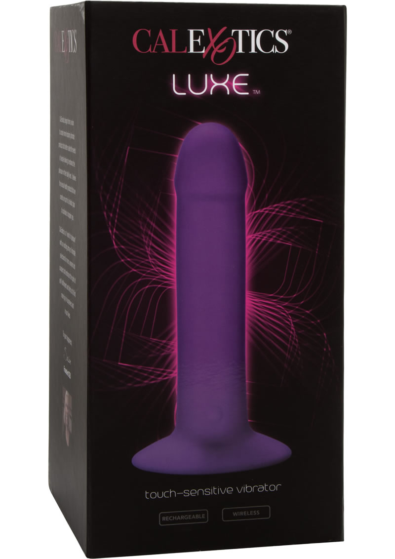 Luxe Touch Sensitive Rechargeable Silicone Vibrator Waterproof Purple 6.5 Inch