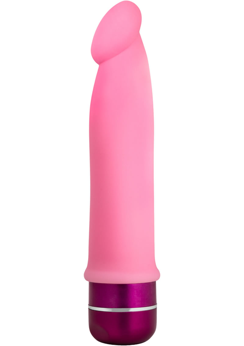 Luxe Purity Silicone Vibrating Dong Waterproof Pink 7.5 Inch