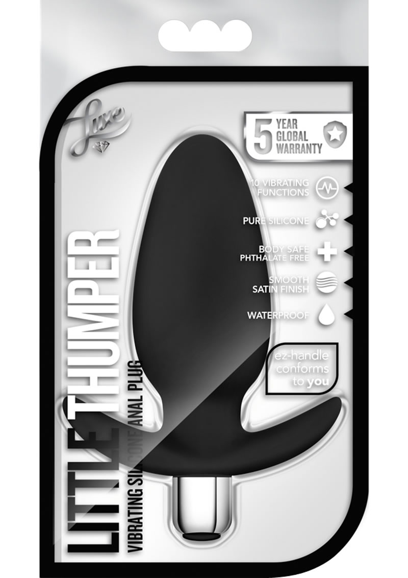 Luxe Little Thumper Multifuction Vibe Silicone Waterproof Black