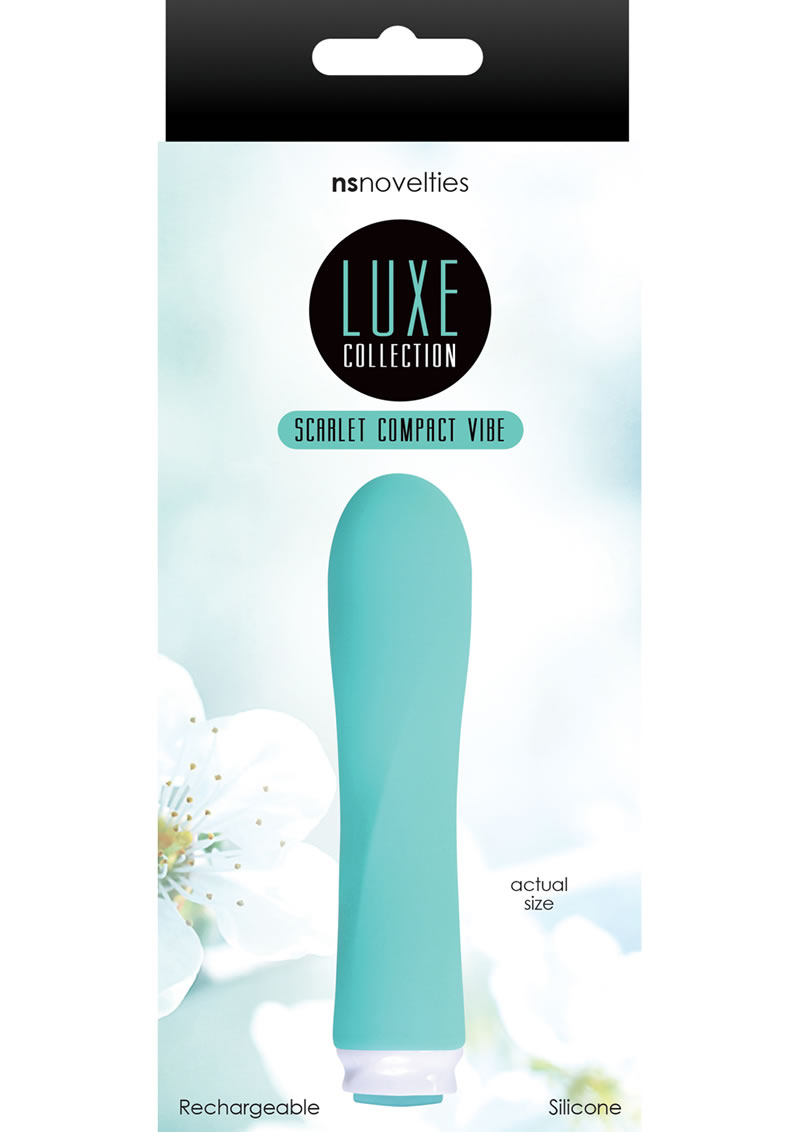 Luxe Collection Scarlet Compact Vibe Silicone Rechargeable Vibrator - Turquoise