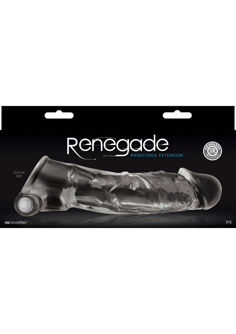 Renegade Manaconda Vibrating Penis Extension - Clear