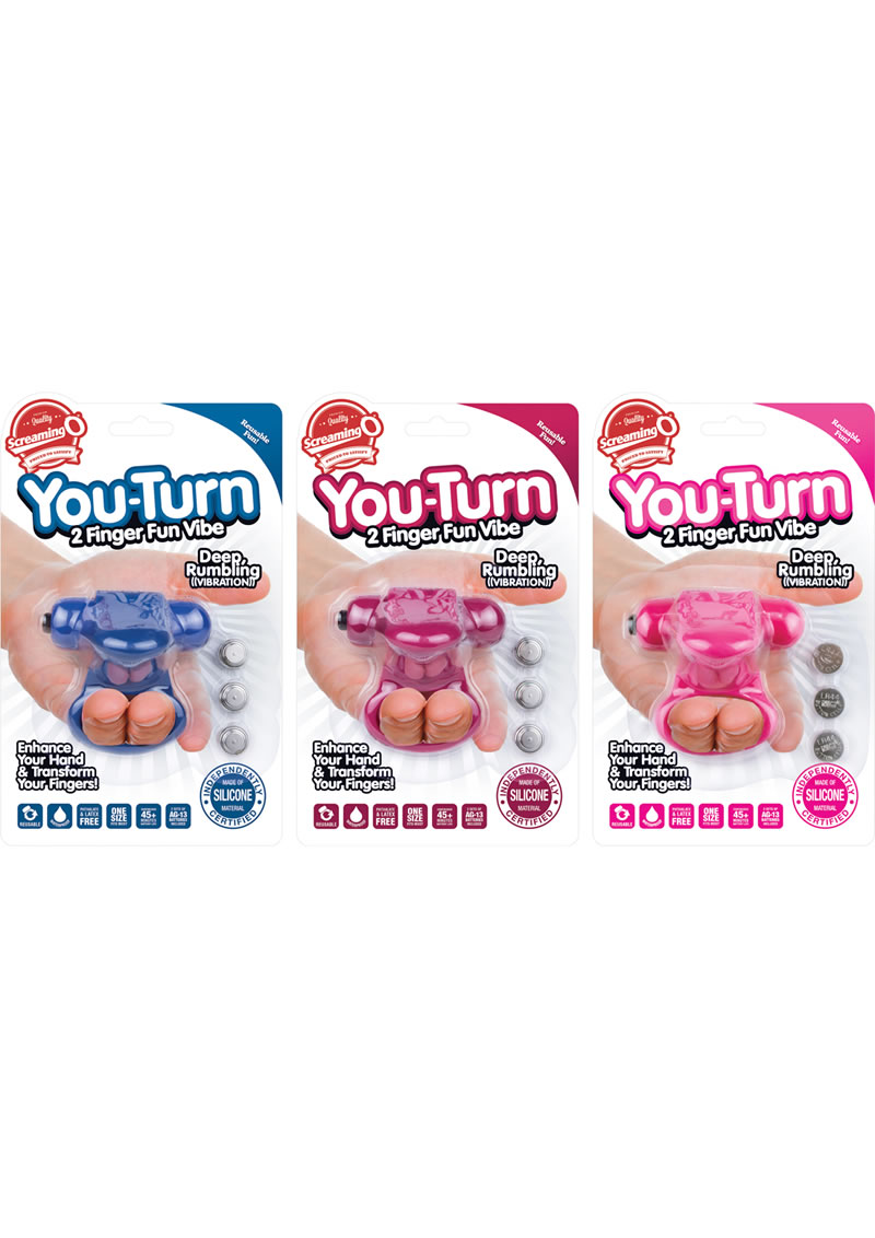 You Turn 2 Finger Vibe Assorted Colors 6 Each Per Box