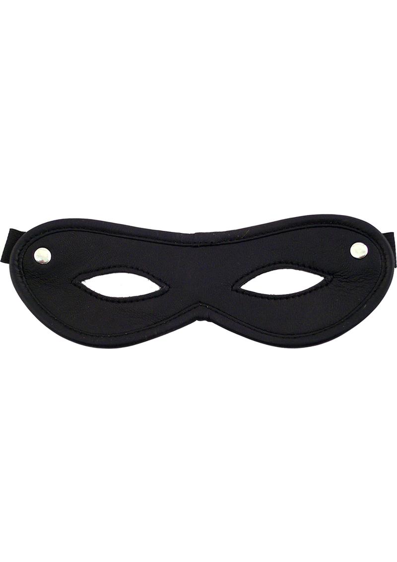 Rouge Open Eye Mask Leather Or Suede Black