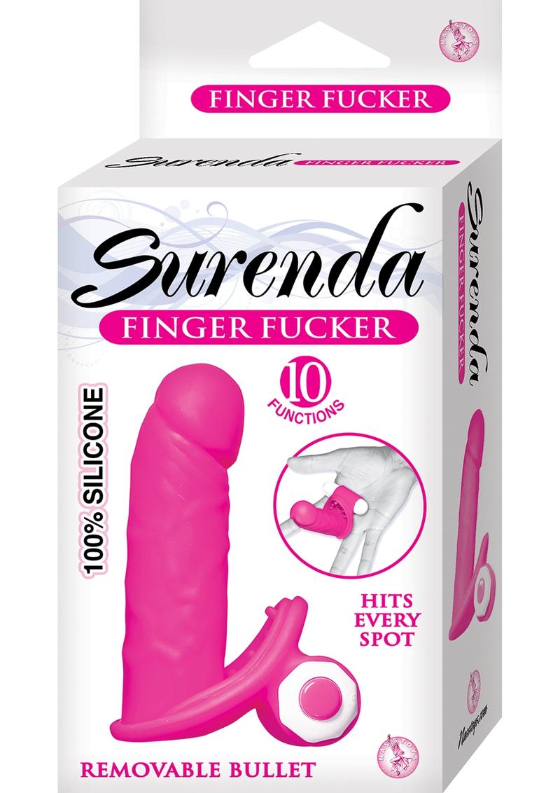 Surenda Finger Fucker Silicone Vibe Waterproof Pink 3.5 Inch