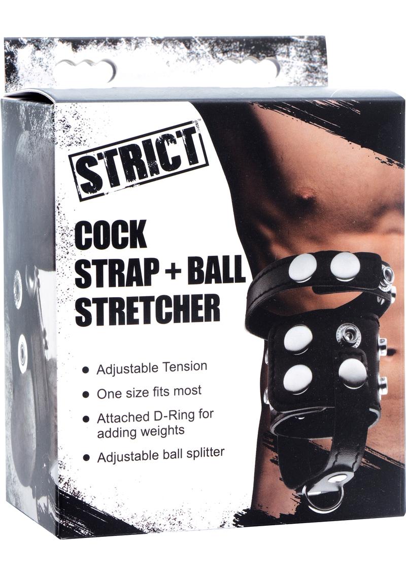 Strict Cock Strap And Ball Stretcher Black