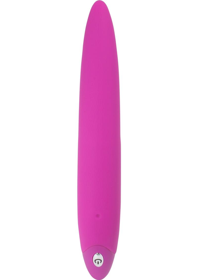Ovo D5 USB Rechargeable Silicone Mini Vibe Waterproof Fuchsia And Silver