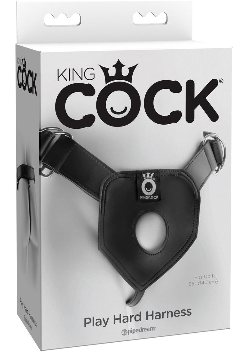 King Cock Play Hard Harness Black