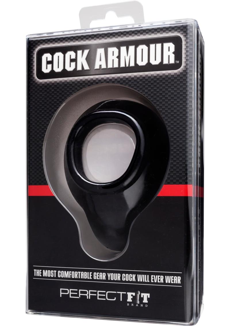 Perfect Fit Cock Armour Large Cock Ring - Black