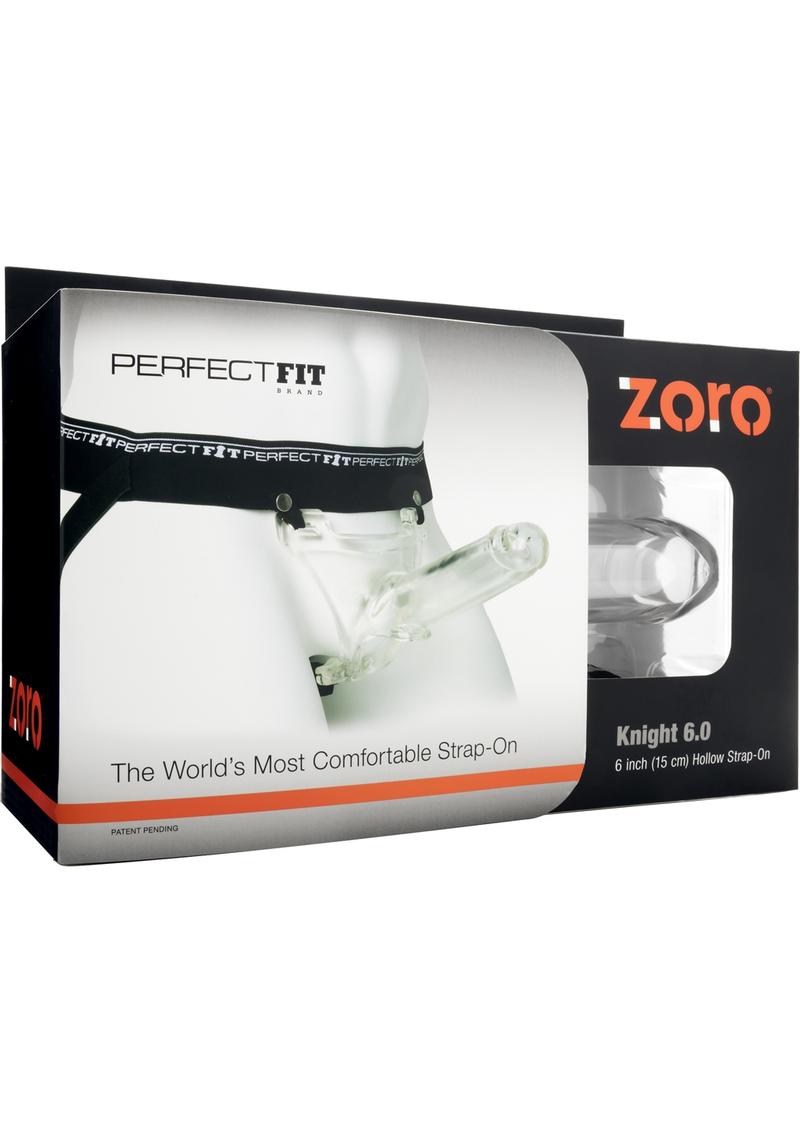 Perfect Fit Zoro Knight 6in Hollow Strap-On - Clear
